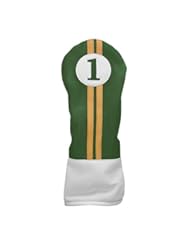 Sports: Sahara Retro Driver Headcover, Green/Yellow/White - Hireko Golf