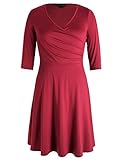 Chicwe Women's Plus Size A-Line Dress With Cross V Neck 1X-4X