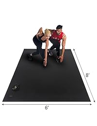 Gxmmat - Esterilla de ejercicio extragrande de 0.236 x 0.315 x 0.276 in para suelo de gimnasio en casa, esterillas de entrenamiento de cardio ultra duraderas antideslizantes, no tóxico, ideal para artes marciales mixtas y fitness, multiusos