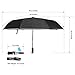 Yitote Automatic Open and Close Umbrella One Handed Operation Lightweight 8 Ribs Golf Umbrella with Light Reflective & Torchlight Handle Unbreakable Compact Travel Umbrella Windproof Umbrella
