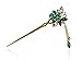 Totoroforet Chinese Traditional Jasmine Flower Rhinestones Vintage Bronze Hairpin/ Hair Stick Turquoise