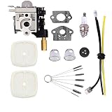 Podoy Weed Eater Carburetor for Echo PE200 SRM210 Tune Up Kit Air Filter Cleaner Tool Grommet SRM210i SRM210U SRM211 SRM211i SRM211U GT200 GT200i GT201i HC200 HC201 PE201 PPF210 Carb Trimmer Parts