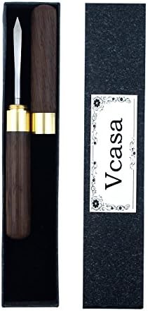 Vcasa Stainless Steel Ice Pick with Wooden Handle Kitchen Tool (Coffee B)
