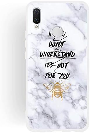 Huawei Nova 3i Case P Smart+ Marble Case, Anya [Ultra-Thin Fit] Marble Design Bumper Slim Soft TPU Rubber Bumper Silicone Protective Case Cover for Huawei Nova 3i / P Smart Plus - Bee