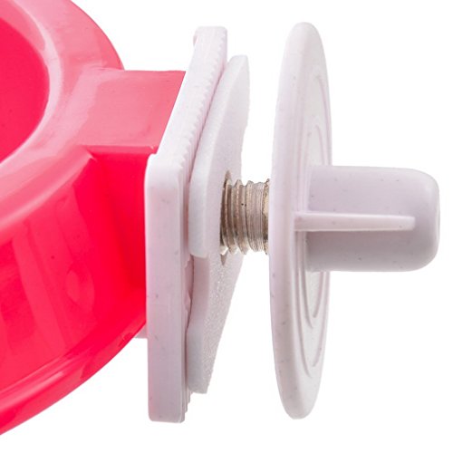 URIJK Cage Dog Bowl - Hanging Plastic Shallow Dog Bowl with Bolt Holder - Removable Water Food Feeder Bowl Dish Cage Coop Cup for Pet Cat Bird Puppy - Thumbnail 4