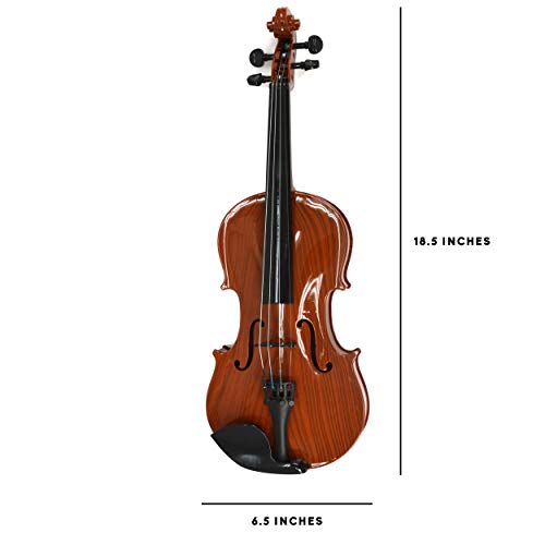 Toy Plastic Violin for Kids Includes Bow and Rosin Musical Toys for  Toddlers Adjustable Strings, Chin Re