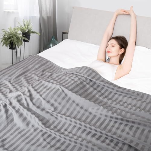 Elegear Revolutionary Cooling Blanket King, Absorbs Heat for Night Sweats, Double Sided Arc-Chill 3.0 Cool Fiber Q Max ＞0.5, Lightweight Summer Blanket 90" x 108"