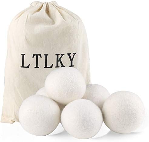 Dryer Balls Laundry Wrinkle Fabric Balls for Dryer Natural Dryer Softener Oil Dryer for Home Gift Set (6 PACK -2.9")