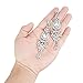 QNPRT 1920s 30s Long Dangle Earrings,Austrian Crystal Bridal Art Deco Style,Gatsby Flapper Jewelry Costume Accessories,Silver (Silver)