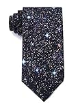 Men's Microfiber Black Spaced Out Galaxy Tie Necktie