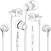 FosPower (3 Pack Headphone 3.5mm In-Ear Headset [Noise Isolation | Enhanced Bass] with Mic/Audio Control Earphone for iPhone 6S Plus/6S/iPad/Macbook, Galaxy S9/S9 Plus, PS4, Xbox - White