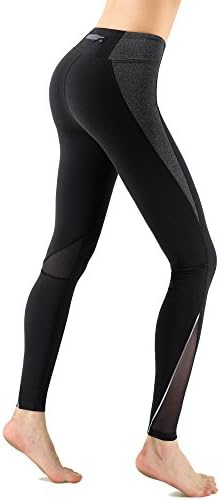 Zenwow Women High-Waist Gym Sport Leggings,Mesh Yoga Pants with Back Zipper Pockets