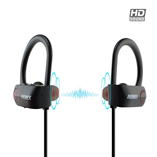 Bluetooth Headphones sport with microphone, Best Wireless Riemex Earphones Mic IPX7 Waterproof IPX7 HD Stereo Earbuds for Running Workout Gym 8 HOURS Battery Noise Cancelling Headsets - Thumbnail 7