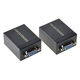 VGA Extender, MACTIS 197ft VGA Video Extender Transmitter Receiver Over Cat5e Cat6 Ethernet Cable (up to 60m, Sender+Receiver)