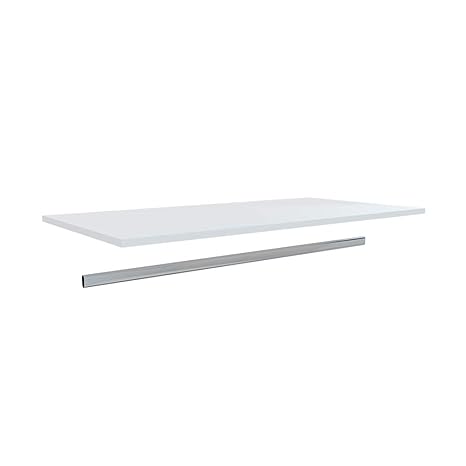 Vicco Kleiderschrank Comfort offen begehbar Regal Kleiderständer Schrank weiß (100er Kleiderstange + Einlegeboden)