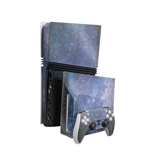 Glossy Glitter Skin Compatible with PlayStation 5 Pro Bundle + Disc Drive for P…