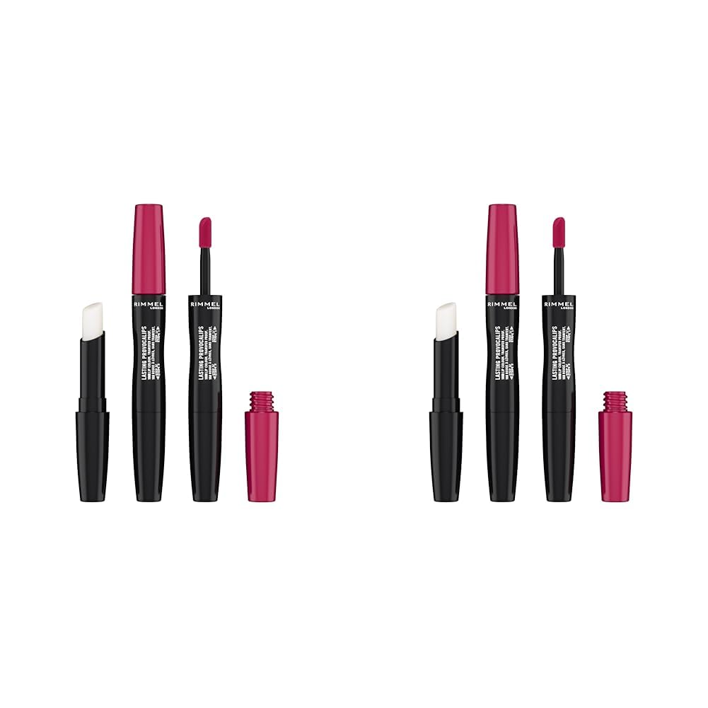 Rimmel Lasting Provocalips Liquid Lipstick Pouting Pink (Pack of 2)