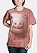 The Mountain Pig Face Adult T-Shirt, Pink, Large