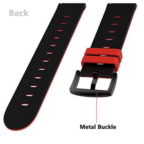 20mm, 22mm Quick Release Soft Silicone Watch Band Anti-Allergic Replacement Strap