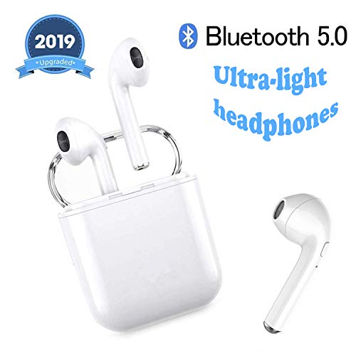 Bluetooth Headphones,Wireless Earphones,Built-in Mic Bluetooth 5.0 Sports Headsets Deep Bass Stereo Calls Wireless Earbuds Portable Charging Case