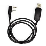 2 Pin USB Programming Cable/Lead for Baofeng UV5R/888S for Retevis H777 Kenwood Luition LT-458 F9HP Walkie Talkies (1 Pack)