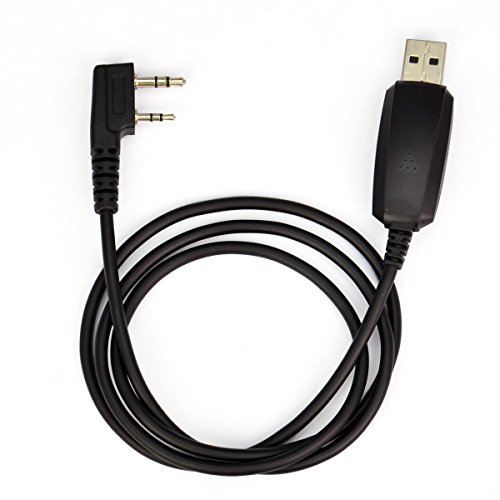 2 Pin USB Programming Cable/Lead for Baofeng UV5R/888S for Retevis H777 Kenwood Luition LT-458 F9HP Walkie Talkies (1 Pack)