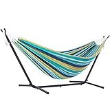 Vivere Double Cotton Hammock with Space Saving