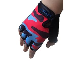 EurHouse Kids Bike Gloves Fingerless Training Bike Cycling Mittens Girls Boys Children 4-12Y Protect