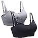 SUEKAPHIN 2PACK Nursing Bra Wireless Bra Women s Sleeping Maternity Bra Breastfeeding Bra Black Gray 2pcs Pack Medium Black gray