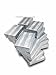 TheDisplayGuys - 25-Pack #32 Cotton Filled Cardboard Paper Jewelry Boxes Gift Case - Silver Foil (3.3