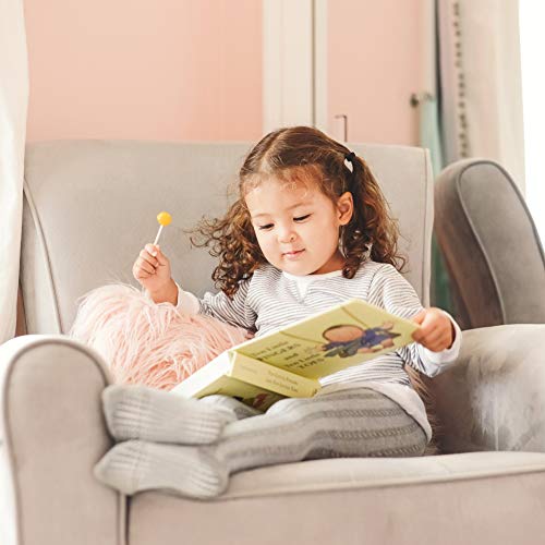 LA Active Baby Tights - 5-Pair Pack, Non-Skid Soles, 6-12 Months (Pink/White/Ivory/Lavender/Grey)