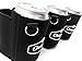 Beer Can Chuggie With Two Pockets, Holds Phone, Keys and Accesories, 3mm thick Neoprene (Black, 1 Pack)