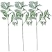 Sunm Boutique 3 Pcs Artificial Lamb's Ear Leaf Artificial Greenery Flocked Lambs Ear Leaves in Silver Green for Christmas Festival Wedding Garden Centerpieces Bouquet Floral Arrangement