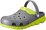 Crocs Unisex Duet Max Clog, Graphite/Volt Green, 11