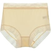 TANGGERUN Women's 100% Natrual Silk Knitted Briefs Underwear Lace Panties