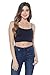 Alexander + David Women's Cropped Seamless Tank Top Soft Basic (Black, One-Size)