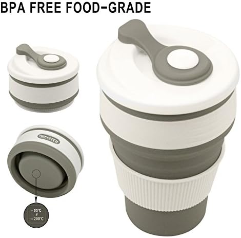Arestech Collapsible Cup Travel Silicone Cup Portable for Outdoor Camping, Hiking and Picnic, High-End Food-Grade Silicone, No Smell