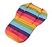 MOKRIL Baby Stroller/Car Seat/High Chair Rainbow Striped Breathable Water Resistant Cushion Liner Mat Pad Cover Protector