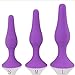 Anal Trainer Butt Plug Kit by Healthy Vibes (3 Pack, Purple) - Suction Cup Anal Toys for Men or Women Help Train and Prepare Rectum for More Pleasurable Intercourse - Soft and Pliable - Phthalate Free
