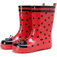 ZJOUJ Rain Boots- Creative Cute Ladybug Children