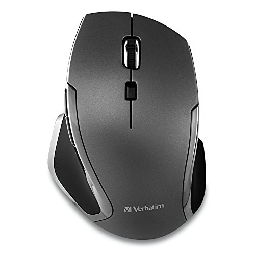 Verbatim Wireless Notebook 6-Button Deluxe Blue LED Mouse, Graphite 98621