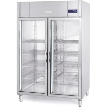 Infrico agn1402-cr doble pantalla frigorífico, puerta de cristal ...