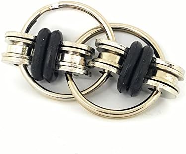 Fidget Flip Chain black- Steel Flipping Bike Chain Fidget Toy For Stress Relief. Express ADHD, ADD and Autism - Relieve Your Stress, Anxiety and Boredom. For Workplace or School. No Noise.