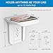 Wall Outlet Shelf Holder Charging Socket Power Perch Organizer, [up to 15lbs] [Easy Install] with Standard Vertical Outlet, Space Saving Solution for Echo/Google Home/Cell Phone/Smart Speaker(2 Pack)
