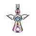 10pcs Rainbow Color Wings Angel Pearl Cage Beads Cage Locket Pendant DIY Jewelry Making Accessories-for Oyster Pearls, Essential Oil Diffuser, Fun Gifts (Wings Angel)