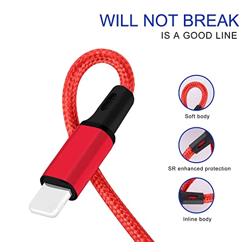 Amuvec Multi Charger Cable, 4 in 1 3A USB Fast Charging Cord Nylon Braided with 2iP Type C Micro USB Connector, for Phone, Samsung Galaxy S22 S20 S10 S9 Plus, Huawei, Sony, Moto, Xiaomi, LG, PS5-1.2M