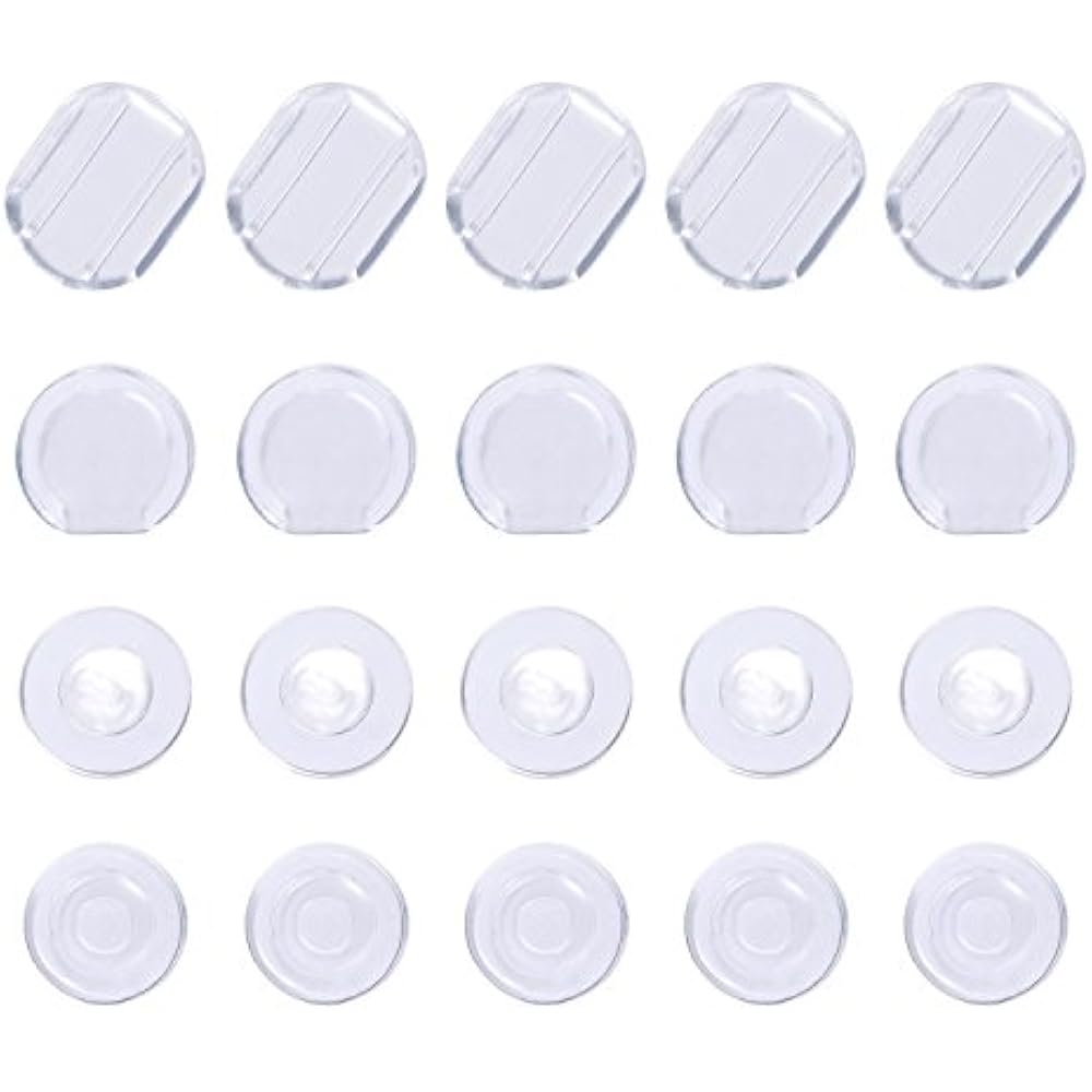 100 Pieces 4 Size Earring Pads Silicone Comfort Cushions Clips Earrings