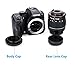 (2 PACK) LXH Camera Front Body Cap & Rear Lens Cap Cover for Pentax DSLR Cameras & Pentax K-Mount Lens Fit Pentax DS2, D, DL, DL2, K10D, K20D, K100D, K110D, K200D, K100D Super, K-5, K-7, K-30, K-r/x/m