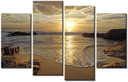 Very Artistic Canvas Printing Sunset Sea Beach Picture Hanging Wall Art Sea Weave Giclee Canvas Art Home Décor Canvas Prints Art