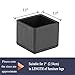 1” x 1” Square Chair Leg Caps, WarmHut 32pcs Black Anti-Slip 1 Inch Chair Leg Floor Protectors Chair Table Bar Stool Leg Covers Furniture Leg Cube Feet